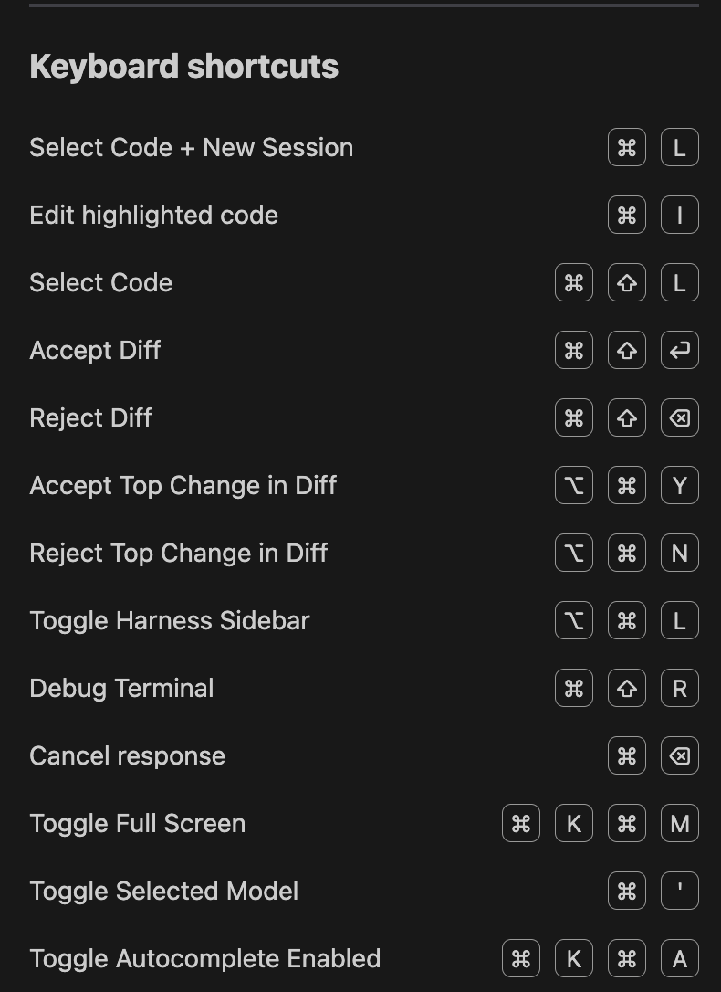 Shortcut Keys